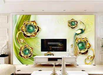 

[Self-Adhesive] 3D Golden Flower WG777 Wall Paper mural Wall Print Decal Wall Murals Belly