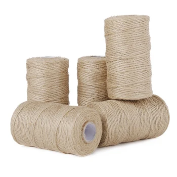 

Natural 100M Jute Twine Burlap String Hemp Rope Cords Thread For Party Wedding Gift Wrapping DIY Scrapbooking Florists Craft