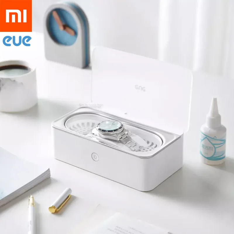 

Xiaomi Youpin EUE Ultrasonic Cleaner Jewelry Glasses Watchband Cleaning Four-step Timing 20W High Power Ultrasonic Cleaning