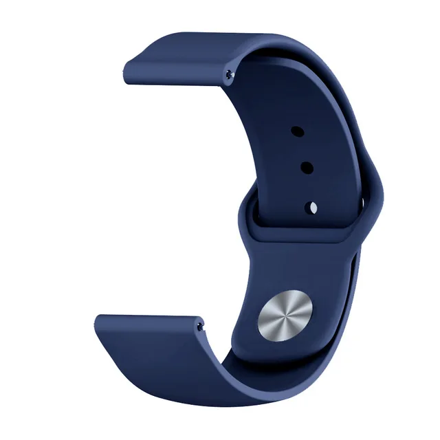 Navy blue Силиконовый ремешок для Huami Amazfit Bip ремешок 20 мм для Xiaomi mijia кварцевый Garmin Forerunner 645 Vivoactive 3 - Цвет ремешка: Navy blue