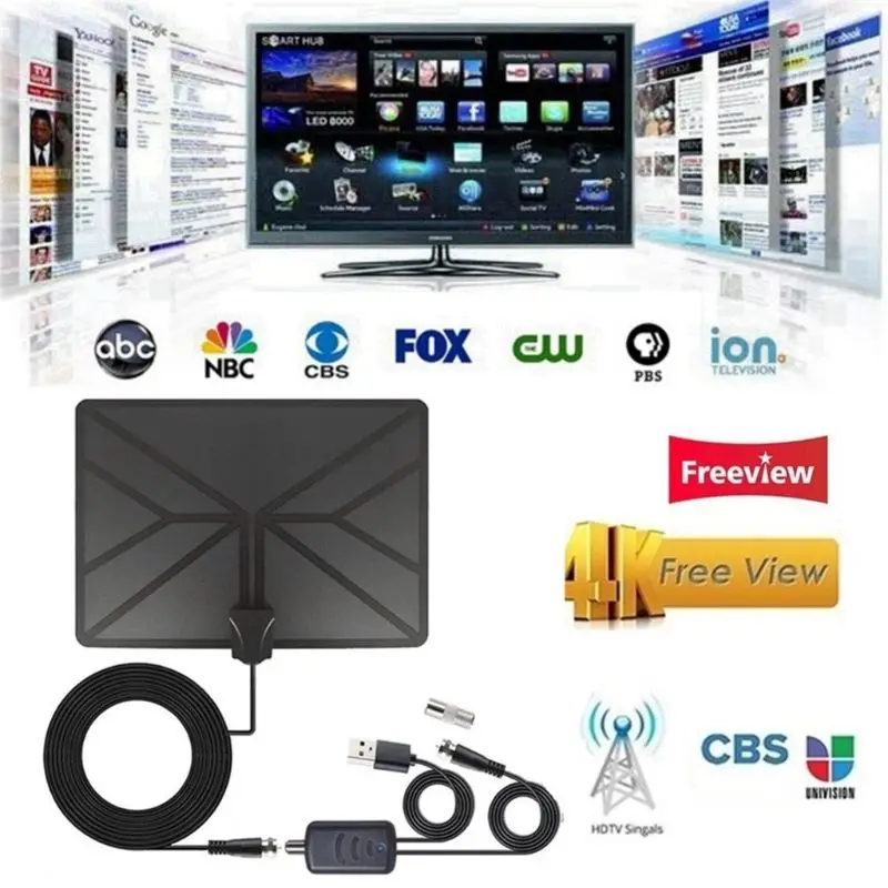 1 комплект цифровой HDTV антенна с усилителем сигнала Усилитель DVB-T2 антенна приемника