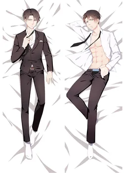 

Attack on Titan pillow Covers Cool Boy pillow case anime Sexy Bedding Hugging Body pillowcase gifts