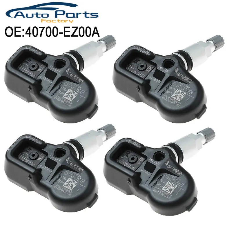 

Датчик контроля давления в шинах для Nissan 433 МГц, 40700-EZ00A, 40700EZ00A, TPMS Датчик PMV-CA14, 4 шт.