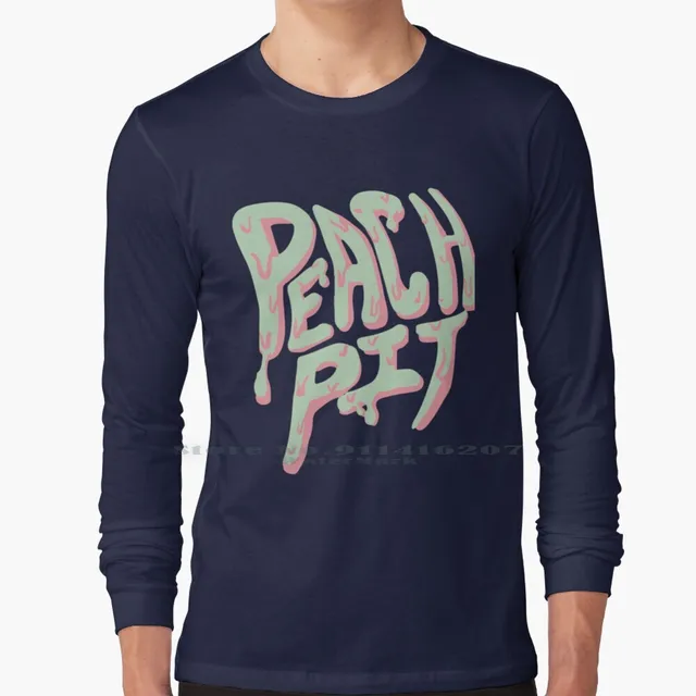 Peach Pit Logo T Shirt 100 Pure Cotton Peach Pit Logo Cute Fun Indie Band Alternative Aesthetic Pink Green Slime Vintage Skate Aliexpress