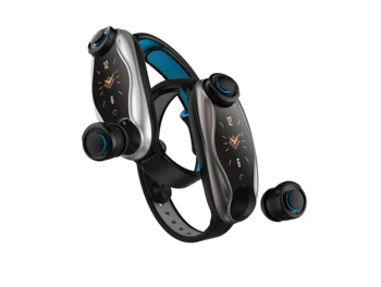 

T90 Smart Bracelet Fitness tracker BT 5.0 with Wireless Earphones IP67 Waterproof Sport Smart Watch Clock for Android IOS