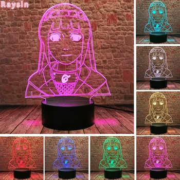 

3D Lamp Naruto Hinata Hyuga Figure Night Light for Kids Girl Bedroom Decor 7 Color Change Battery Usb Led Naruto Fans Boys Toys