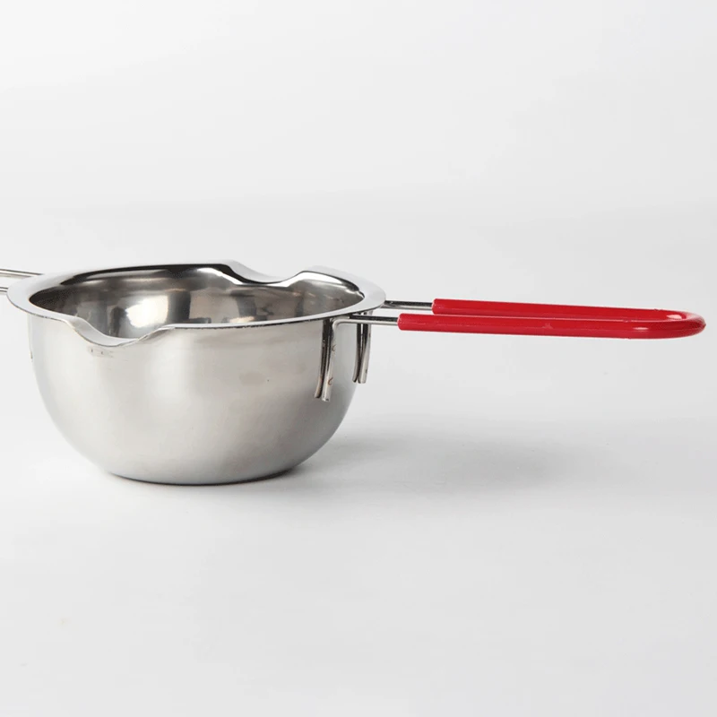 

Stainless Steel Universal Melting Pot, Double Boiler Insert, Double Spouts, Heat-Resistant Handle, Flat Bottom, Melted Butter Ch