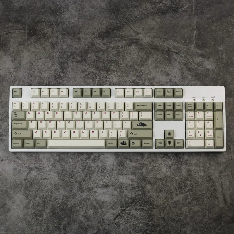 Gmk Sloth Keycaps Pbt Dye Sublimation Perfil Cherry Keycap com Barra de Espaço 7u 1.75u 2u Shift 1.5u Alt Conjunto - Imagem 6