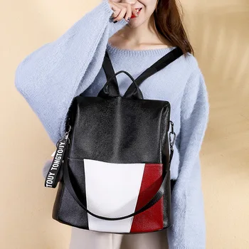 

2020 new women's shoulder bag ladies large capacity travel bag fashion casual solid color zipper backpack