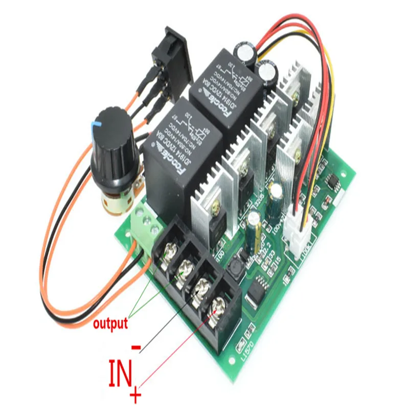 PWM регулятор двигателя пост. Тока имеет щеточный редуктор для обратного переключателя реверса 40A 12V24V36 внешний цифровой дисплей lcd