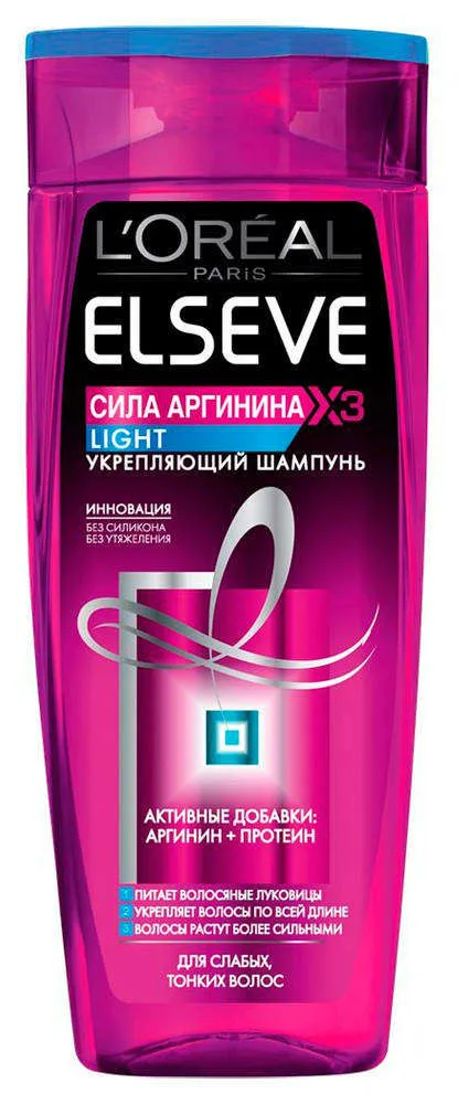 Шампунь укрепляющий «Сила Аргинина Лайт» L'Oreal Paris Elseve, 400 мл