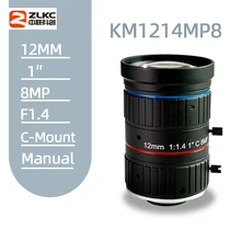 Новая модель Объективы для видеонаблюдения 12 мм фиксированным фокусным Длина 8,0 мегапикселя промышленные объектив 1-дюймовый F1.4 ручной диафрагмой линзы машинного зрения с резьбовым соединением типа C