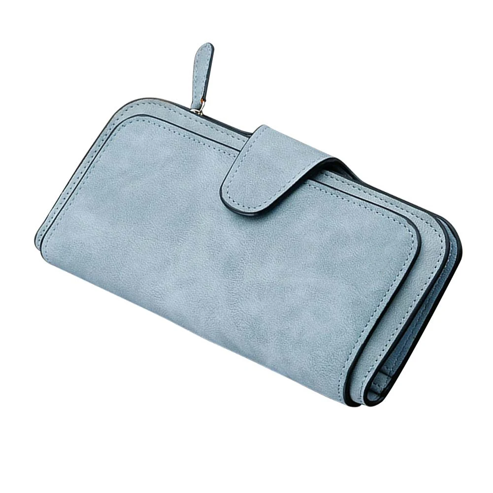 

Woman Card Slots Four Fold Wallet Purse PU Card Bag Multi-Card Slots Phone Bag