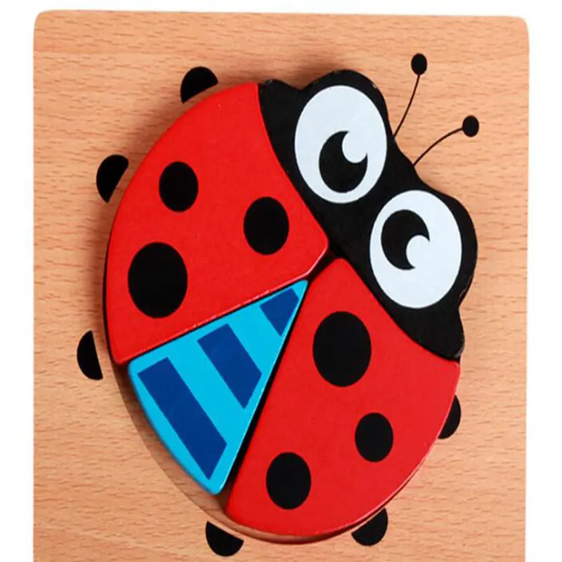 Деревянный 3D пазл деревянная головоломка Монтессори обучающие игрушки для детей