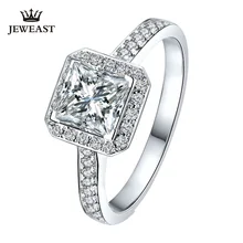 XZ Moissanite Berlian 18K Emas Emas Murni Cincin Real 18K Emas Solid Gold Trendy Klasik Pesta Baik perhiasan Hot Jual 2019(China)