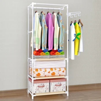 

Metal Hanging Clothes Holder Organiser Rack Hanger Cabinet