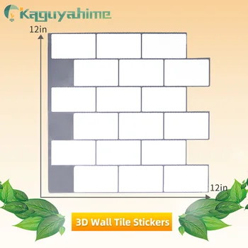 

Kaguyahime 10Pcs/lot 3D Wall Stickers Self Adhesive Mosaic Tiles DIY Waterproof Wallpaper Decor For Living Room Kitchen Sticker