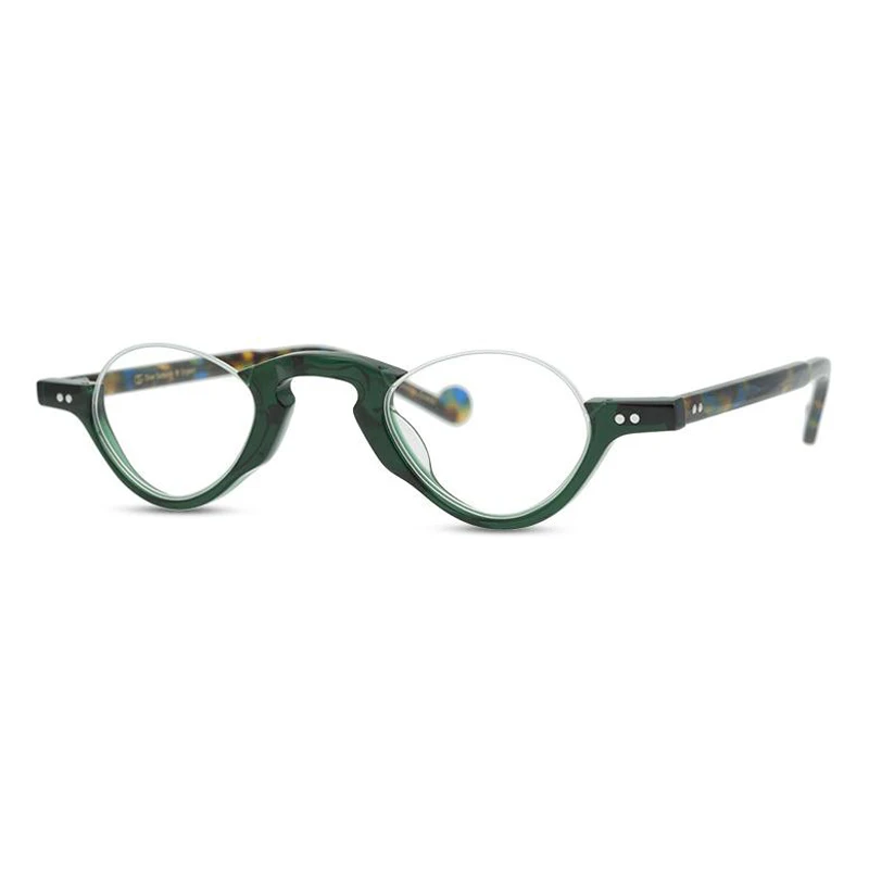 

Male and Women Acetate Vintage half-frame small glasses transparent glasses frame optical myopia prescription glasses
