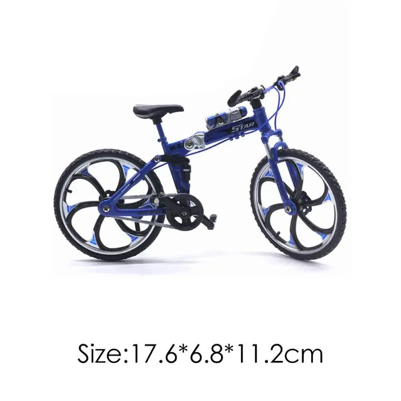 Dark Blue Мини-Пальчиковые BMX игрушечные велосипеды, имитация 1:10 из сплава, модель горного шоссейного велосипеда, технологический декор, BMX игрушки для детей, подарок - Цвет: Dark Blue