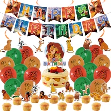 1Set Disney De Lion King Simba Latex Ballonnen Gelukkig Simba Verjaardag Spiraal Banner Cake Topper Baby Shower Party Decoraties kids tanie tanio Cn (Oorsprong) Cartoon Amnimal ROUND Grand Event Birthday Party Children s Day Terug naar school CHRISTMAS Valentijnsdag