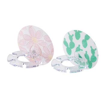 

2Pc Cactus Plastic Toothbrush Holder Toothpaste Storage Rack Shaver Tooth Brush Dispenser Bathroom Organizer Accessories - Green