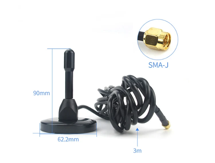 2,4 GHz медная антенна с магнитным основанием 2,4G Wifi антенна для роутера модема ретранслятор Antena 2400M Omni SMA Male Aerial TX2400-TB