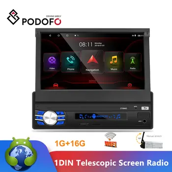 

Podofo 1G + 16G Android 1DIN Car Radio Wifi Auto Stereo Car GPS Navigation Stereo Multimedia Player Auto MP5 Bluetooth Player