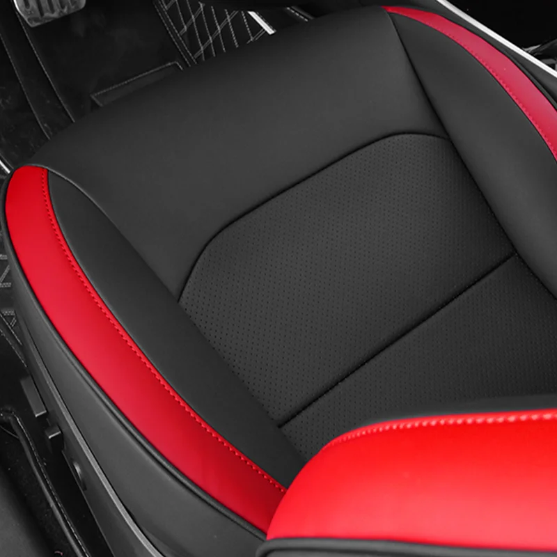 Neue Styles Volle Set Schwarz Rot Sitzbezüge Für Tesla Modell 3 Y