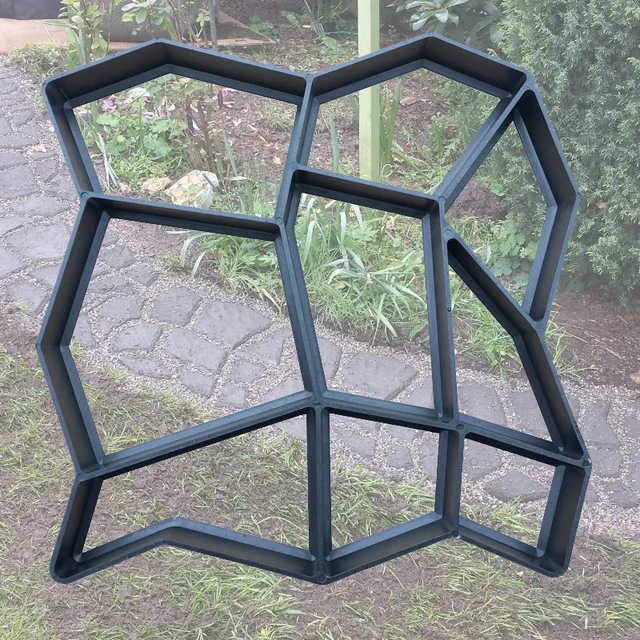 Diy Burkolat Járó Penész Beton Lépcső Út Útgyártó Újrafelhasználható Kerti Dekoráció - Image 2
