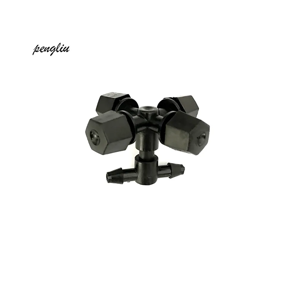 

10Pcs Garden Irrigation Adjustable 4 Way Spray Misting Nozzle Garden Sprinklers Irrigation Fitting Home Garden tools IT172