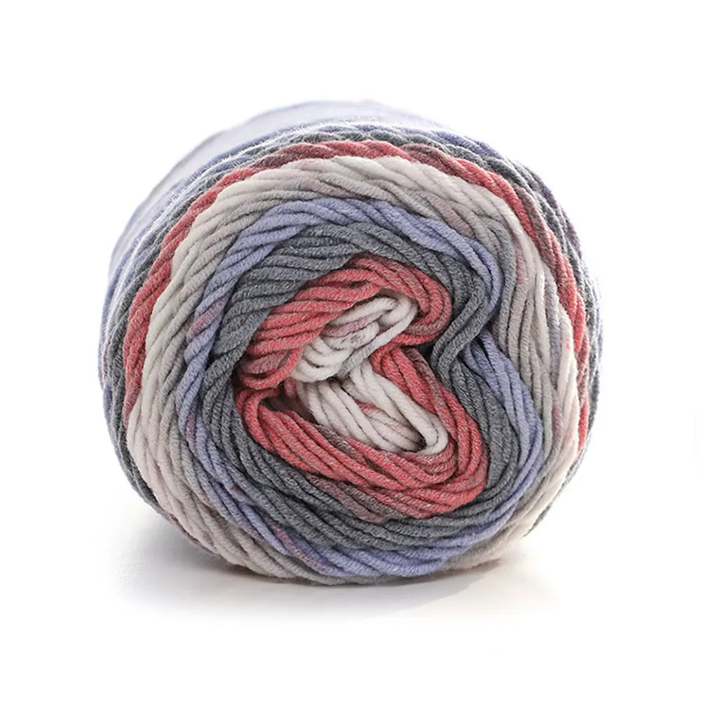 100g Woolen Yarn Hand-Knitted Wool Rainbow Cotton Line Gift Warm Hat Scarf Hand-Woven Winter Sweater Soft