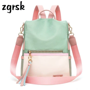 

Anti Theft Backpack Student Backpack Luxury Solid Pink Casual Fashionable School Bags For Teenage Girls Mochila Purse Plecak