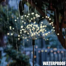 120 СВЕТОДИОДНЫЙ садовые, на солнечной энергии свет Рождественские огни Открытый фейерверк светодиодный газонные лампы садовые украшения с пультом дистанционного управления#4g26