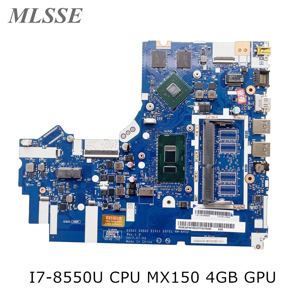 Used For Lenovo Ideapad 320-15IKB 320-17IKB Laptop Motherboard With  5B20Q15575 NM-B452 I7-8550U CPU MX150 4GB GPU 100% Tested