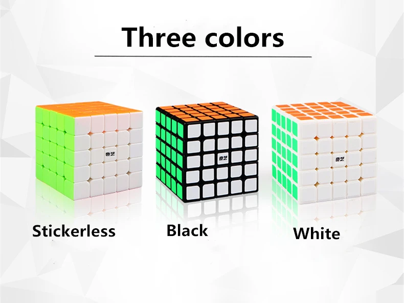 Preto e sem Cola Cubos para Crianças Qiyi Mofangge Qizheng Cubo Mágico Velocidade Profisional Quebra-cabeça Jogos 5x5 Brinquedos Presente 5x5x5x5 10 Brinquedos e hobbies