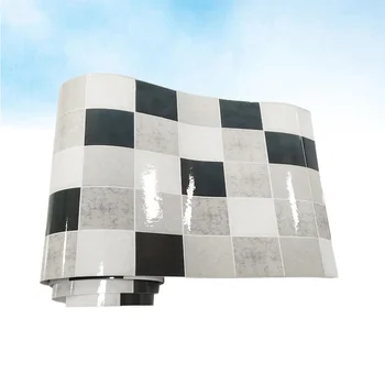 

1pc Decorative Waist Line Wall Sticker Adhesive Waist Line Mosaic Wall Decal for Home