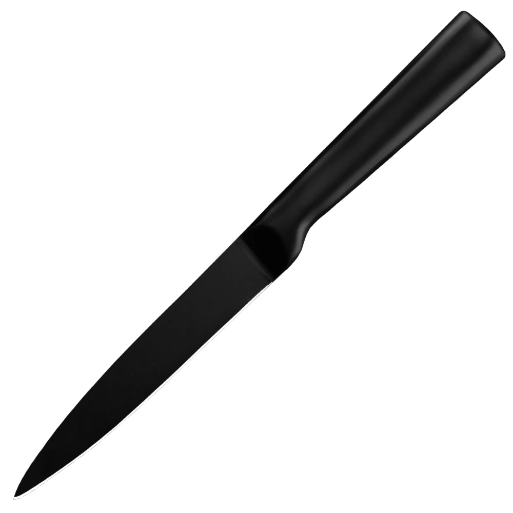 Utility Knife Набор кухонных ножей из нержавеющей стали, Кливер, нож, инструмент, измельчитель, накири, фруктовый, овощной, черный, японский набор ножей, подарки для женщин - Цвет: Utility Knife