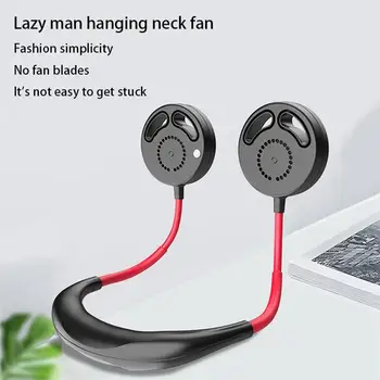 

Outdoor USB Creative Fans Portable Hanging Neck Bladeless Fans Handheld Mini Coolers No Leaf Handy Cooling Fan Artic Air Cooler