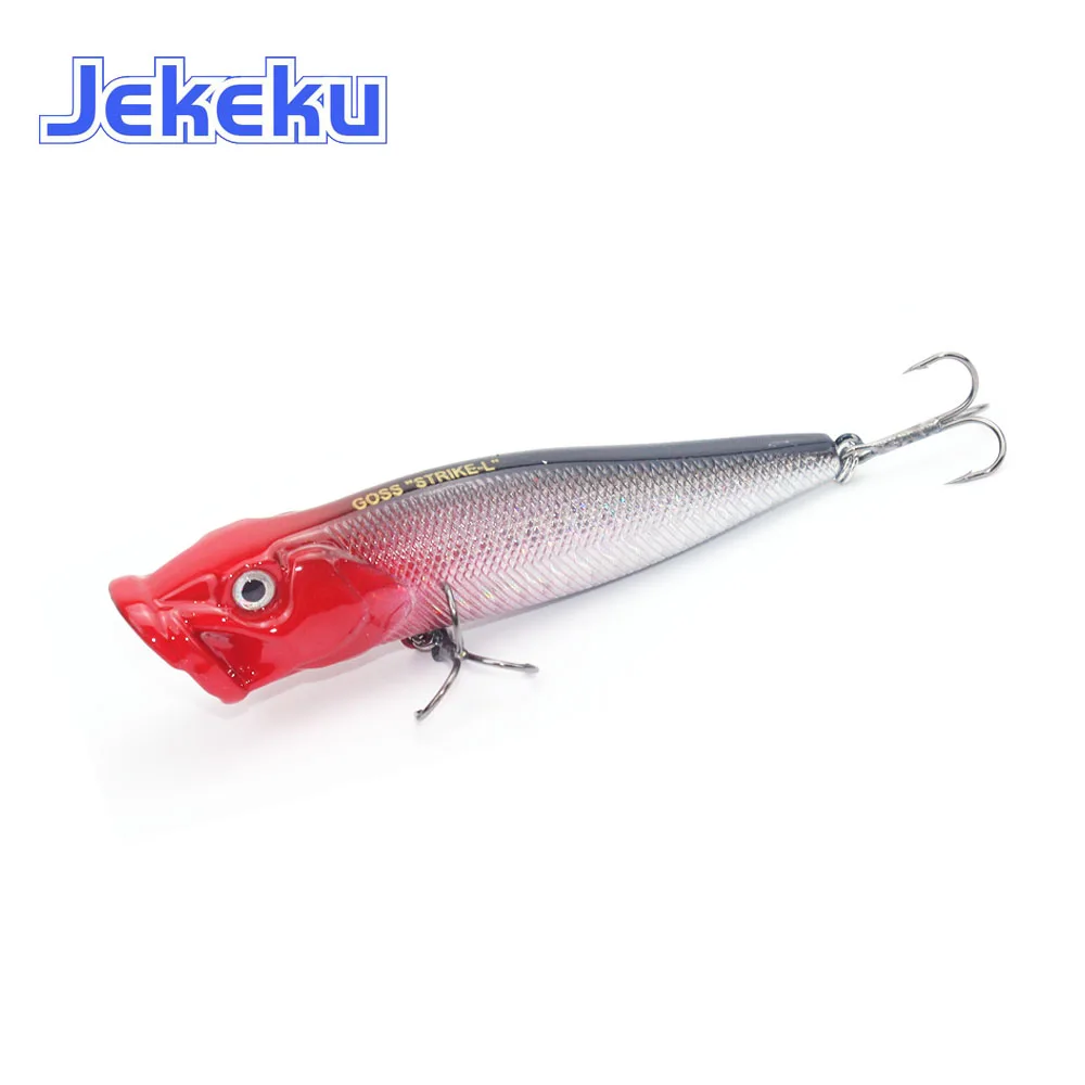 

JEKEKU 1pc 90mm 12g New Artificial Wobbler Popper Fishing Lures Topwater Popper Bait Bass Pesca Crankbait Fishing Tackle