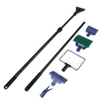 

Long Handle Five-In-One Cleaning Brush Tool Supplies Aquarium Cleaning Kit Tool