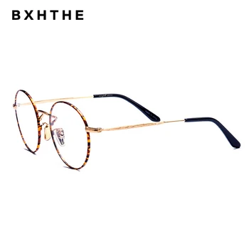 

Fashion Splice Women Round Glasses Frame Ladies Eyewear Vintage Myopia Prescription Optical Eyeglasses For Men Picture Frame