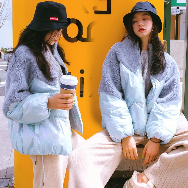 

Photo Shoot Lambs Wool Coat Women's Short Fur Granule Fur Clothing Woolen Joint Bright Surface Top Grade Coat Cotton Coat