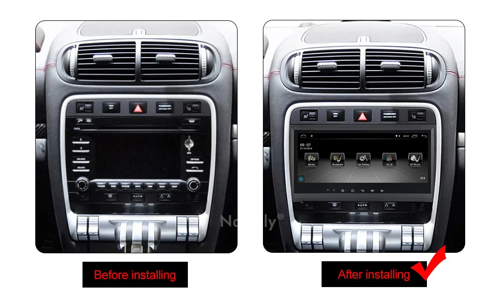 Excellent NaviFly Android 9.1 Car multimedia player for Porsche Cayenne 2003-2010 & Cayenne S & Cayenne GTS 2003-2010 RAM 2G ROM 32G AM FM 8