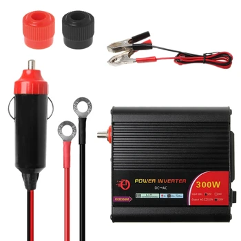 

Hot 1 Set 300W Power Inverter Converter DC 12V to 220V AC Auto Car Inverter with Car Adapter
