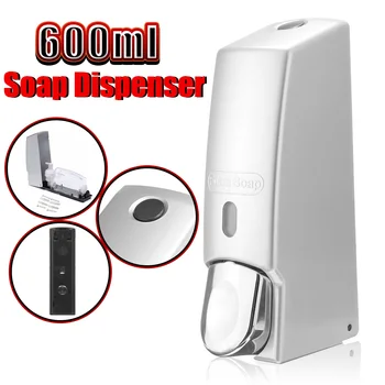 

600ml Bathroom Kitchen Soap Dispenser Wall Mounted Hotel Bathroom Liquid Soap Shampoo Bottle Dispenser Bath Shower Pump