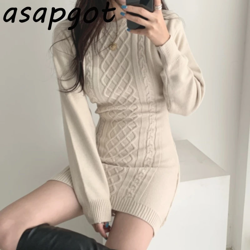 open back sweater dress