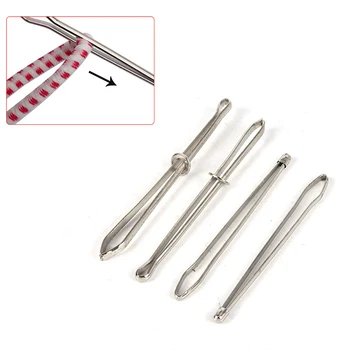 

4PCS Garment Clip Sewing DIY Tools Cross Stitch Practical Wear Elastic Clamp Trouser Waist Belt Threading Device (wear rope)