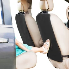 2 шт., заднее сиденье, ткань Оксфорд, анти грязный, практичный, легко чистится, черный, универсальный автомобильный коврик, защитный, для детей, авто, водонепроницаемый