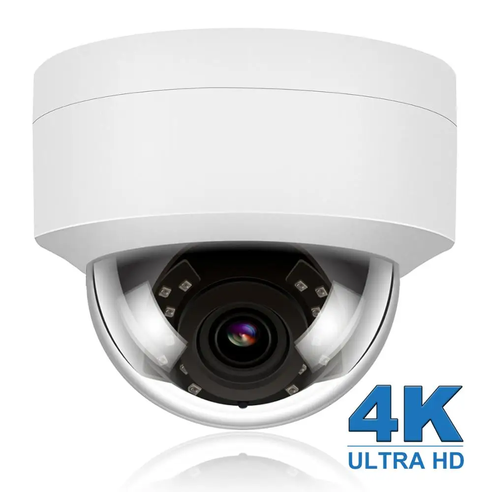  Hikvision Compatible 4K 8MP Dome Outdoor Security Camera POE H.265 Built-in SD Card Slot CCTV IP Ca - 4.00008E+12