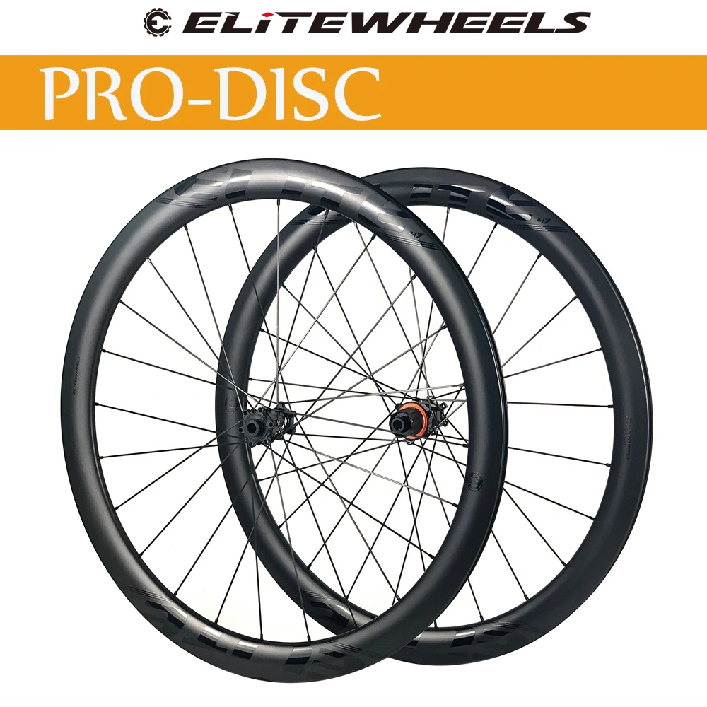 ELITEWHEELS PRO 700c Углеродные дорожные дисковые колеса велосипеды Sapim CX Ray трубчатые